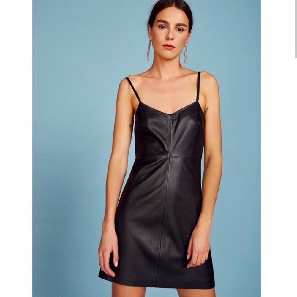Honey Punch Black Leather Dress Women’s Small
